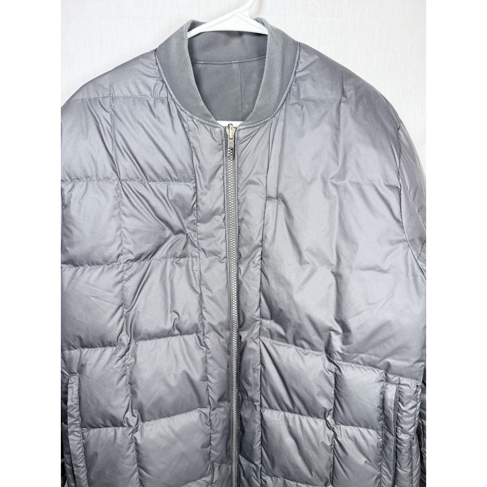 Lululemon About Face Bomber Jacket Men Reversible Down Puffer Black XL Palm deco - Picture 3 of 13